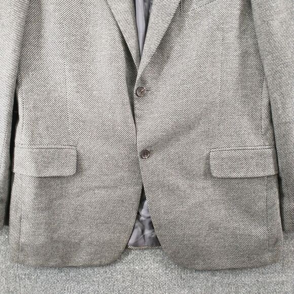 John W. Nordstrom Men's Blazer Suit Jacket Gray 44L 2-Button Cashmere Silk - Picture 4 of 14